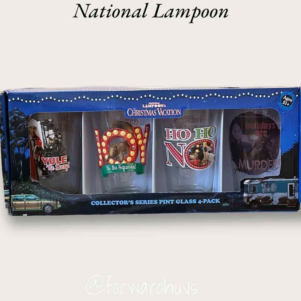 4 Pack 16 oz National Lampoon’s Christmas Vacation 2015 Glasses